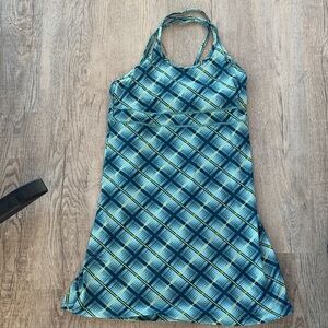 Title Nine Blue Plaid Midi Dress size M. Athletic